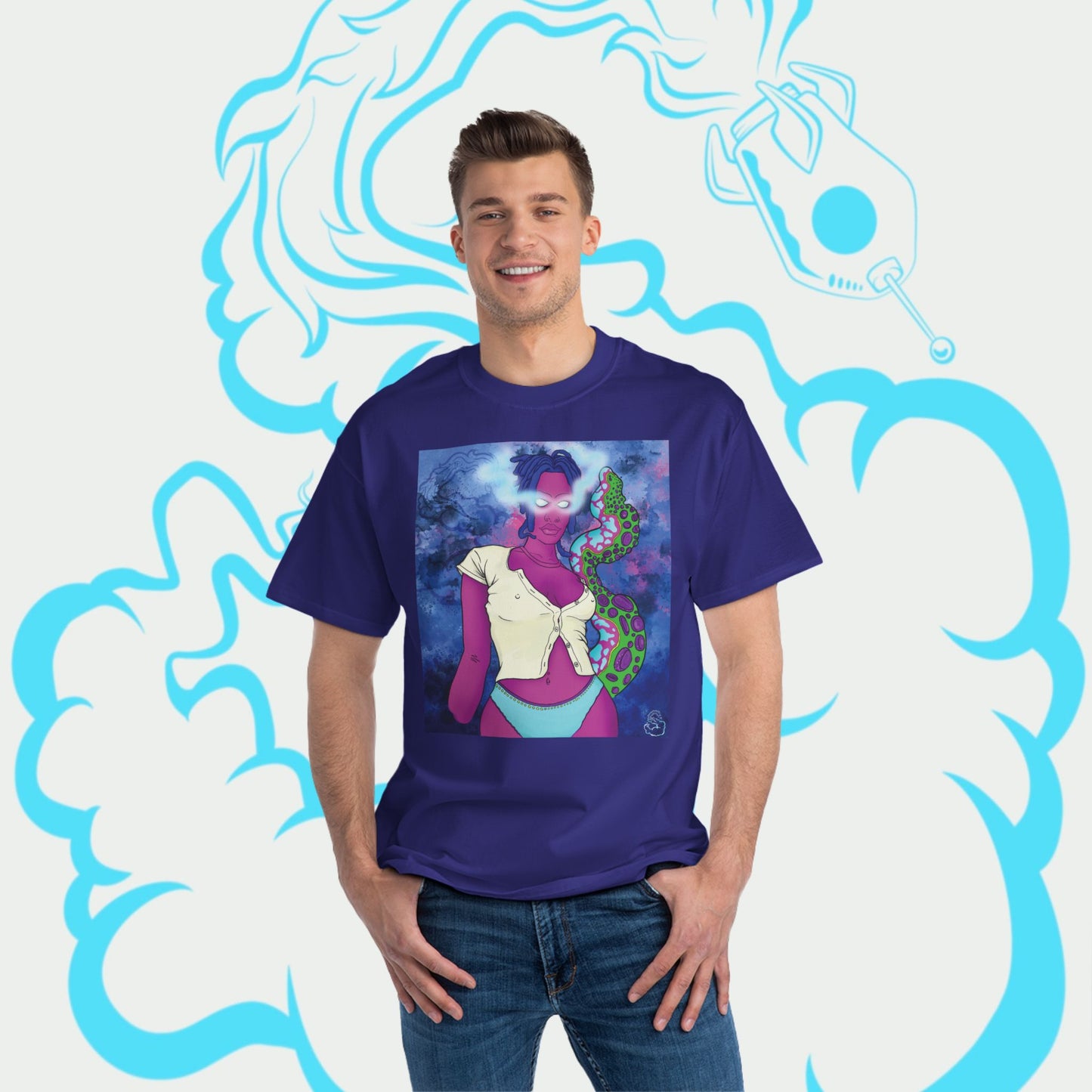 Aqua SquidLady Oversized Tee