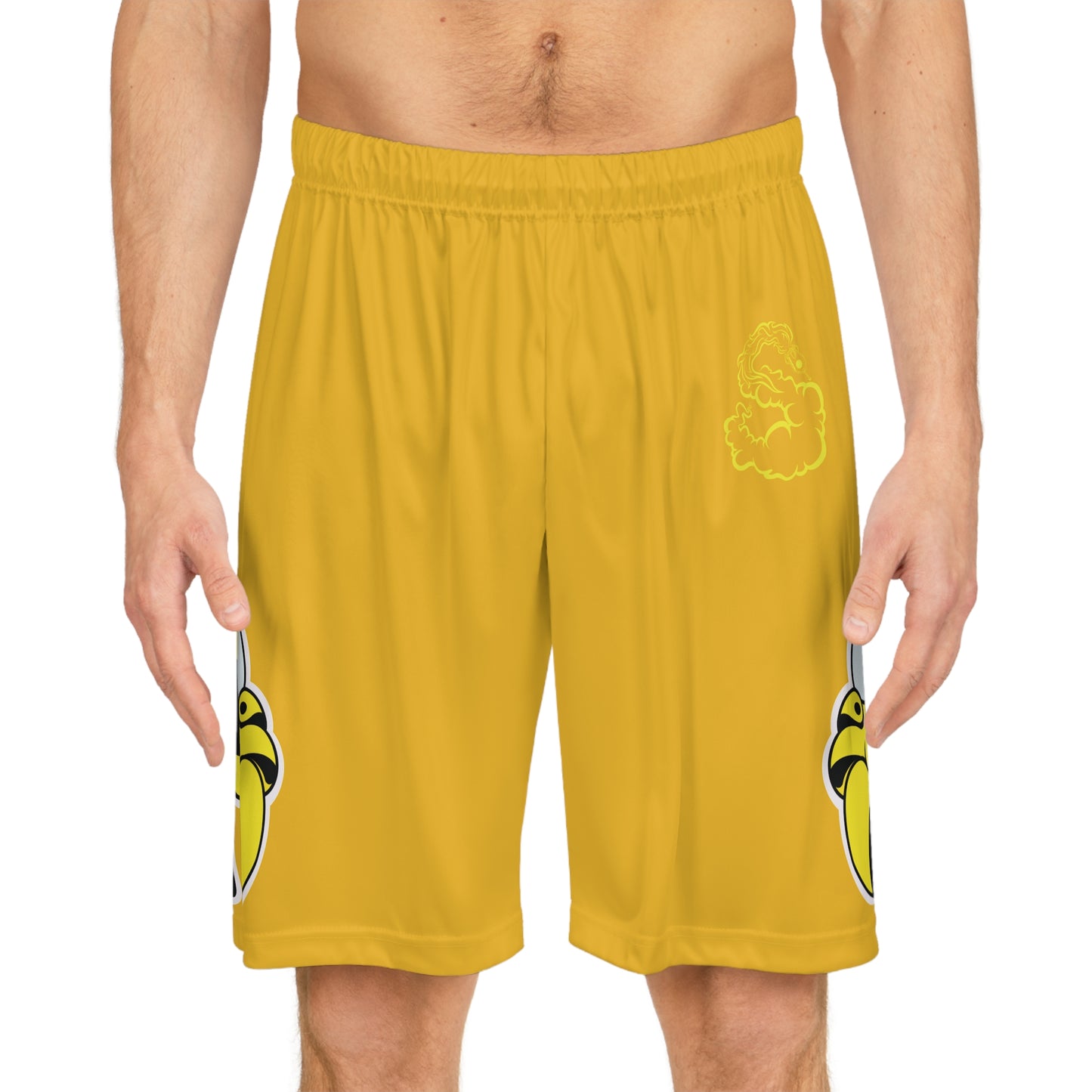 Bee Mascot Basketball Shorts (Yellow)