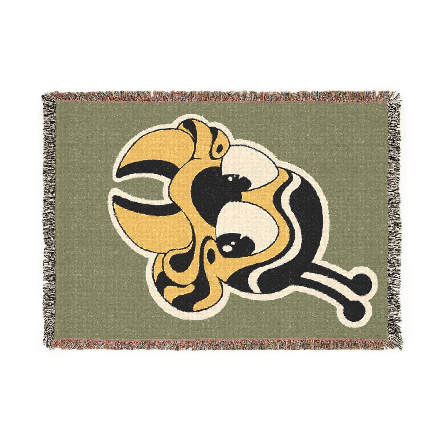 Bee Mascot Woven Blanket