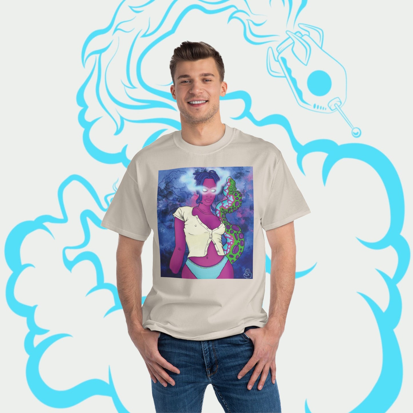 Aqua SquidLady Oversized Tee