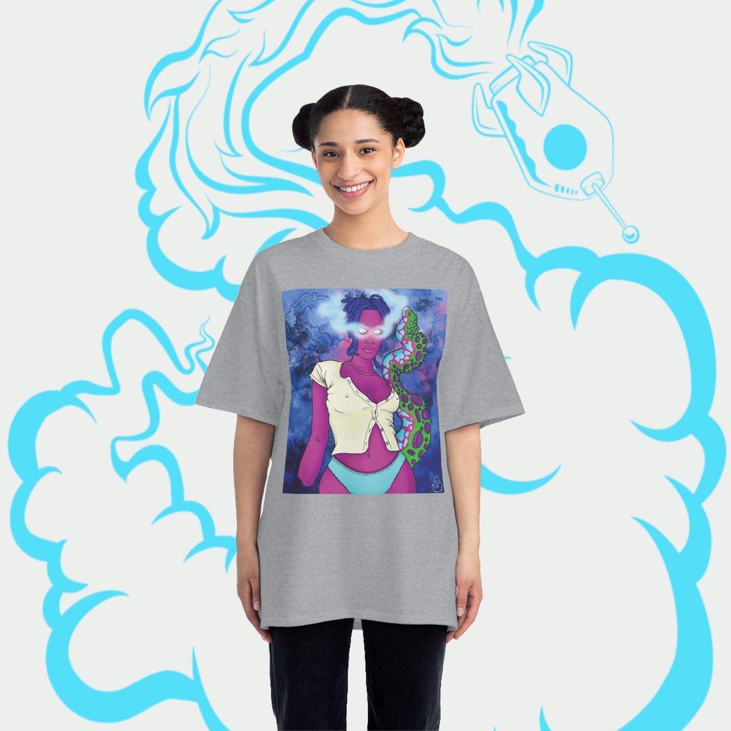 Aqua SquidLady Oversized Tee