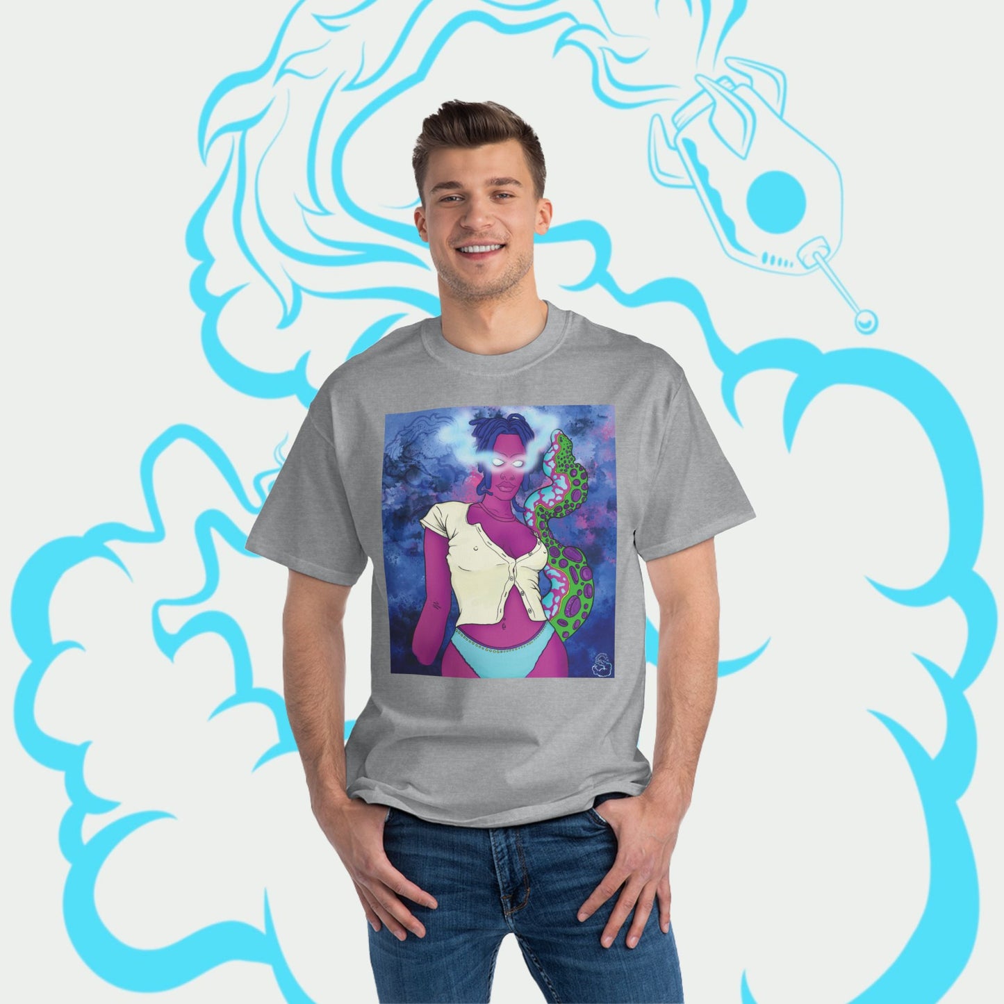 Aqua SquidLady Oversized Tee