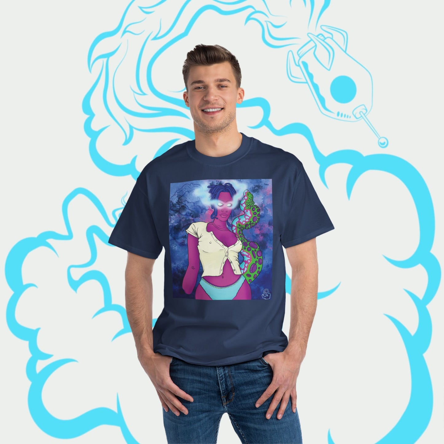 Aqua SquidLady Oversized Tee