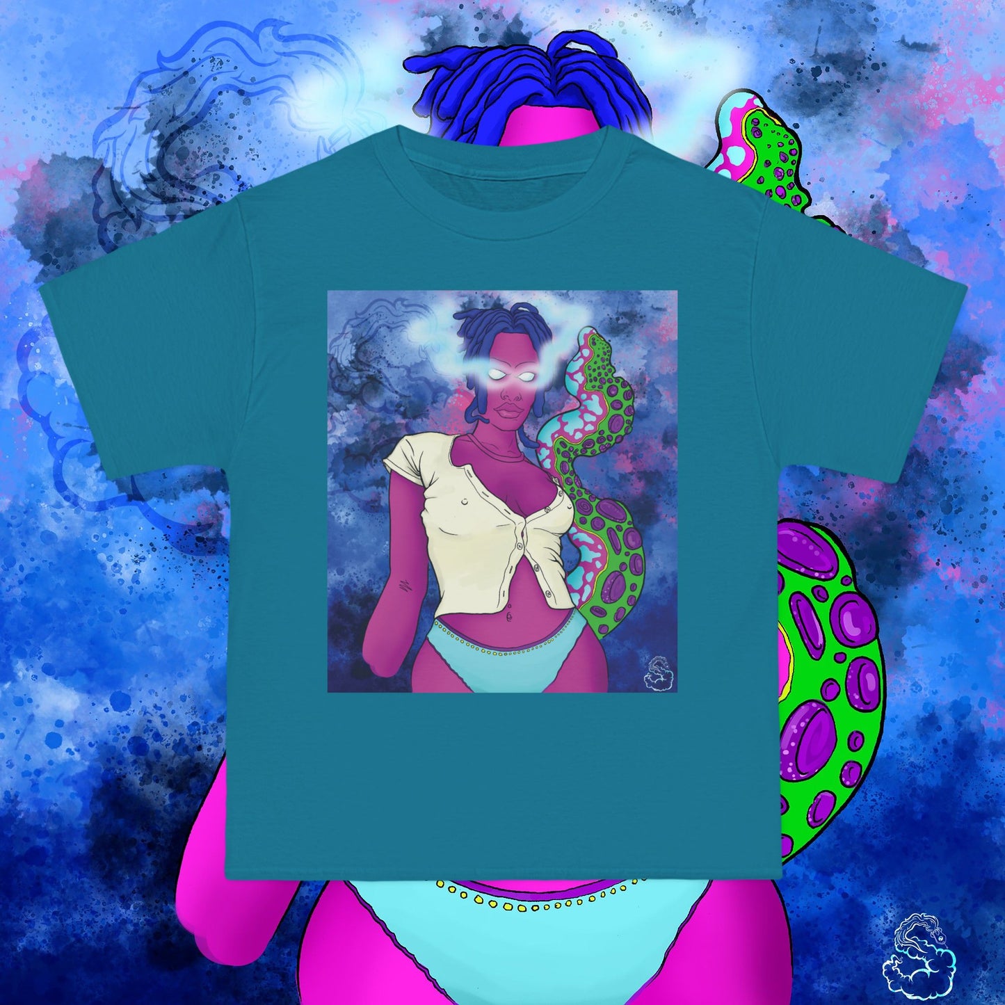 Aqua SquidLady Oversized Tee