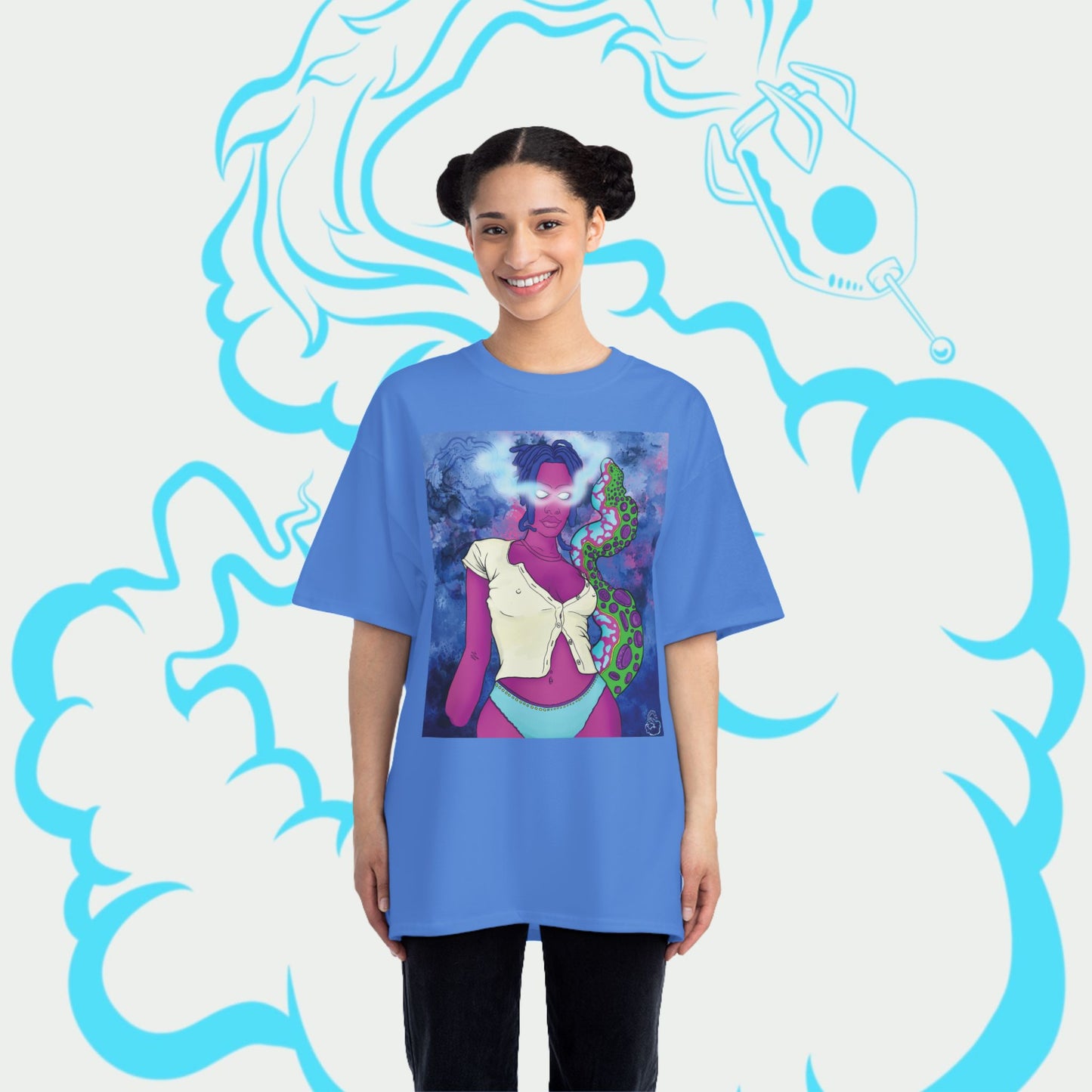 Aqua SquidLady Oversized Tee