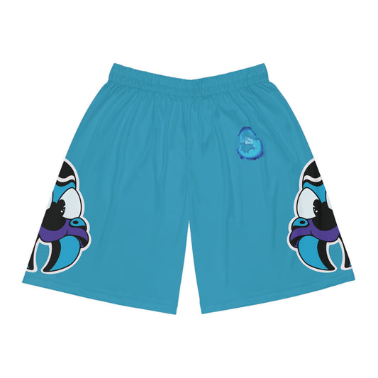 Bee Mascot Basketball Shorts 2.0 (Turquoise)