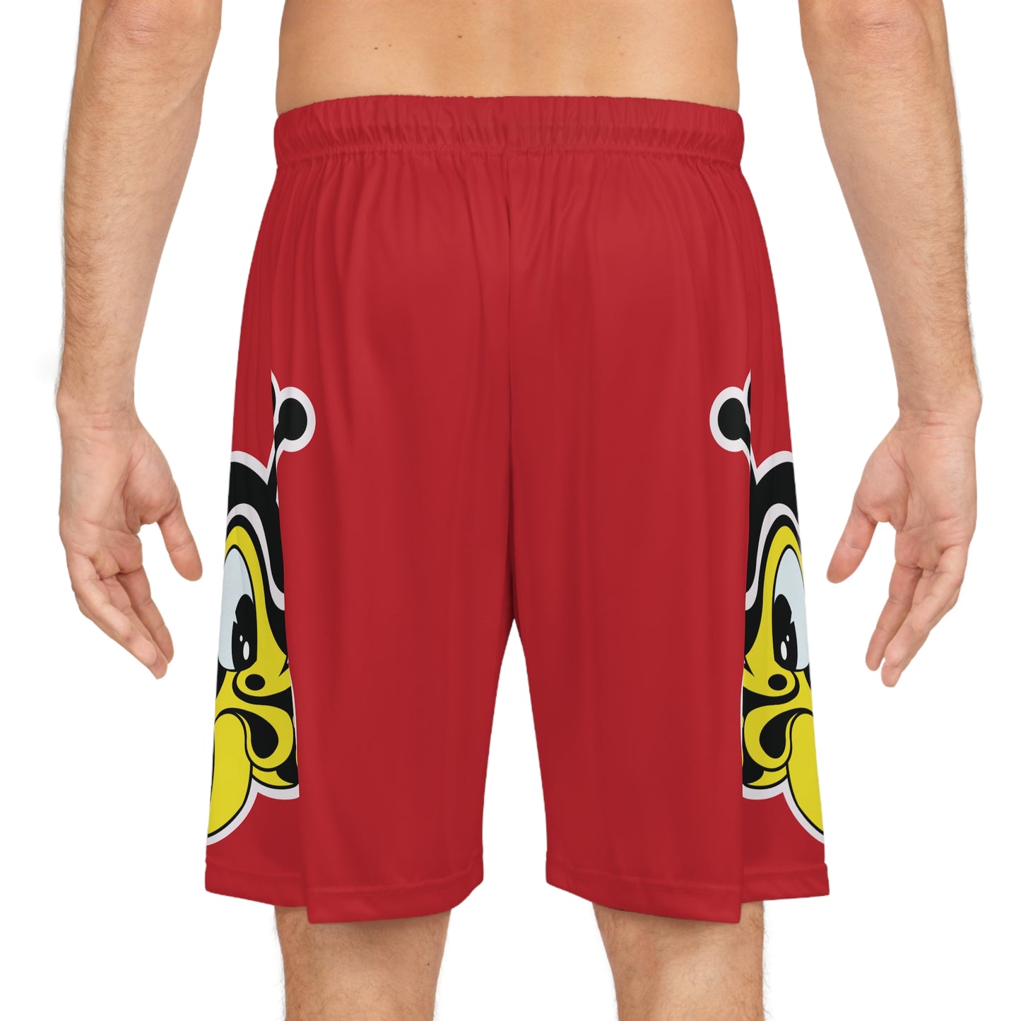 Bee Mascot Basketball Shorts (Red)