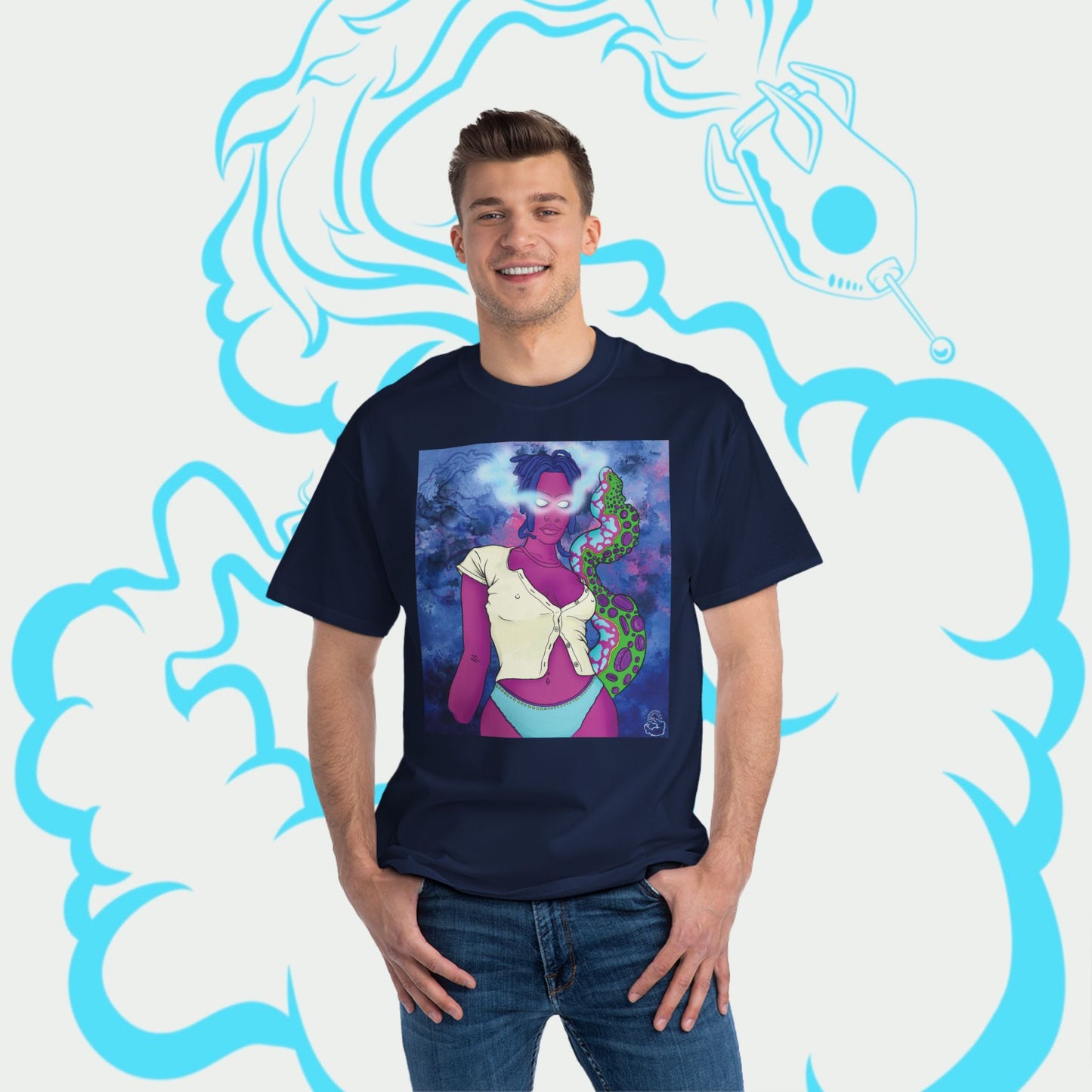 Aqua SquidLady Oversized Tee
