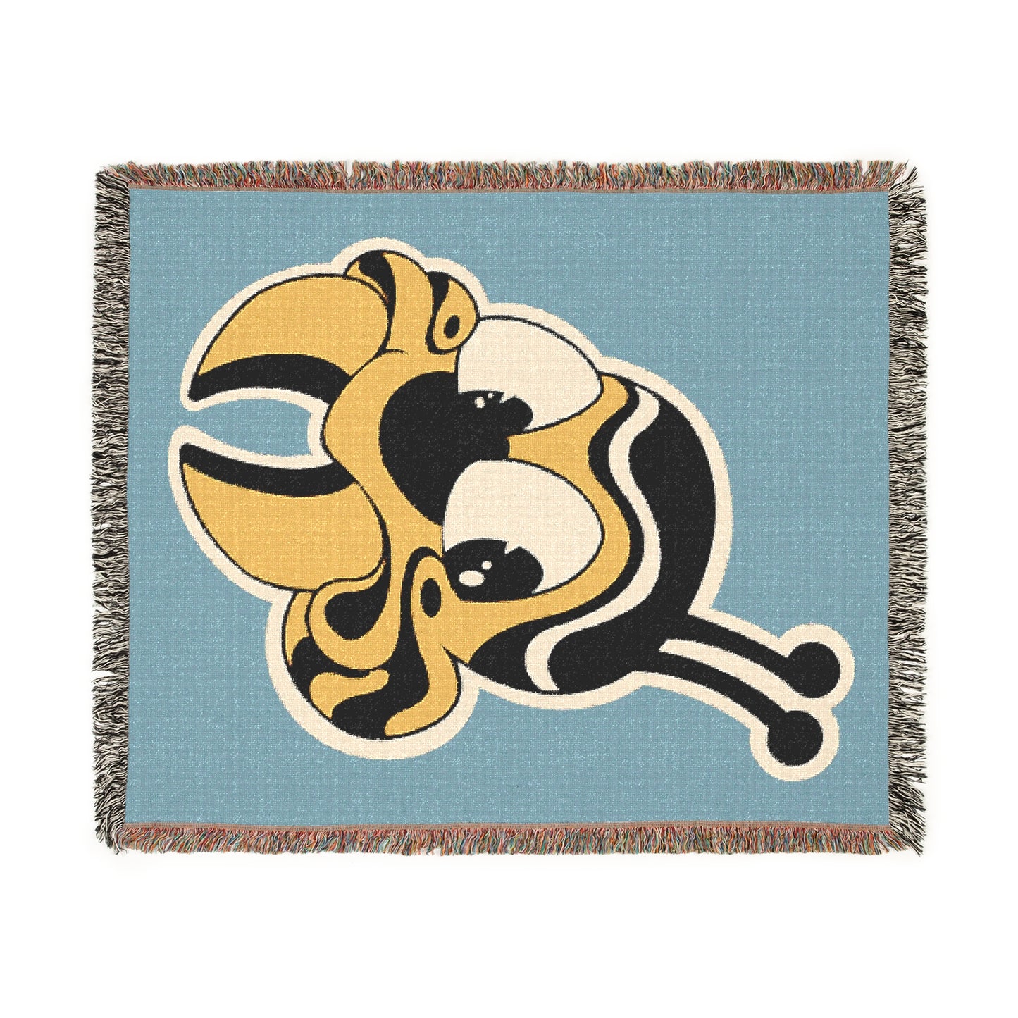 Bee Mascot Woven Blanket