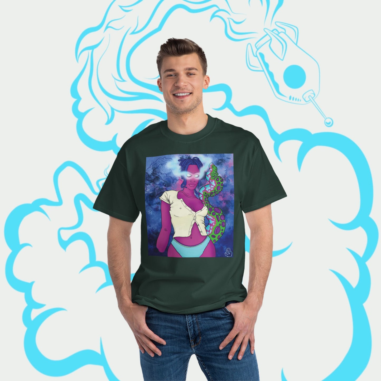 Aqua SquidLady Oversized Tee