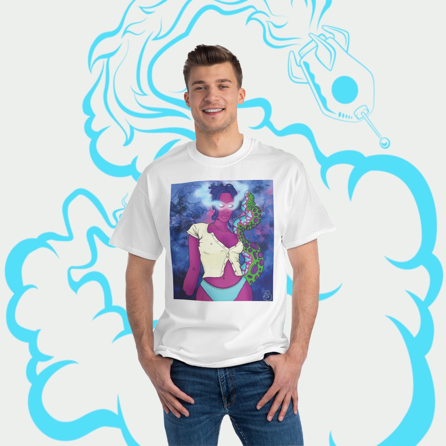 Aqua SquidLady Oversized Tee