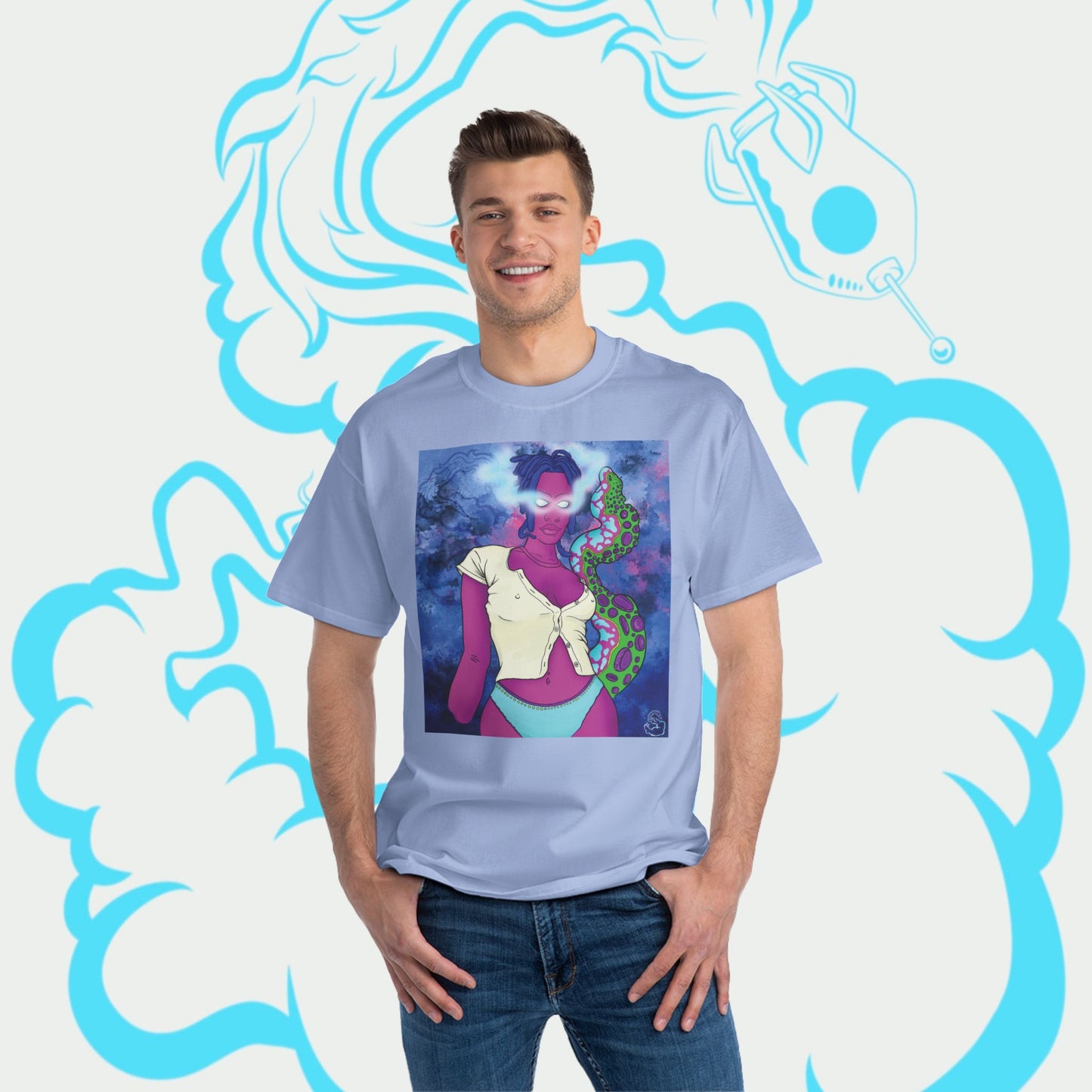 Aqua SquidLady Oversized Tee