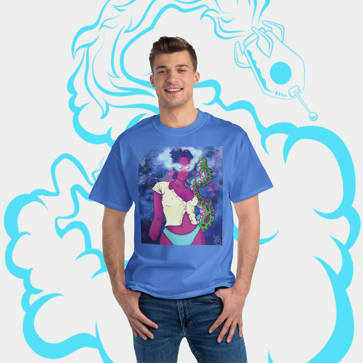 Aqua SquidLady Oversized Tee